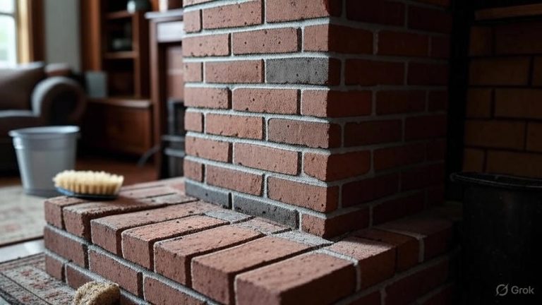 how do i clean bricks on a fireplace