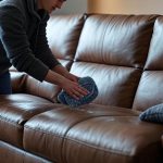 how do i clean faux leather sofa