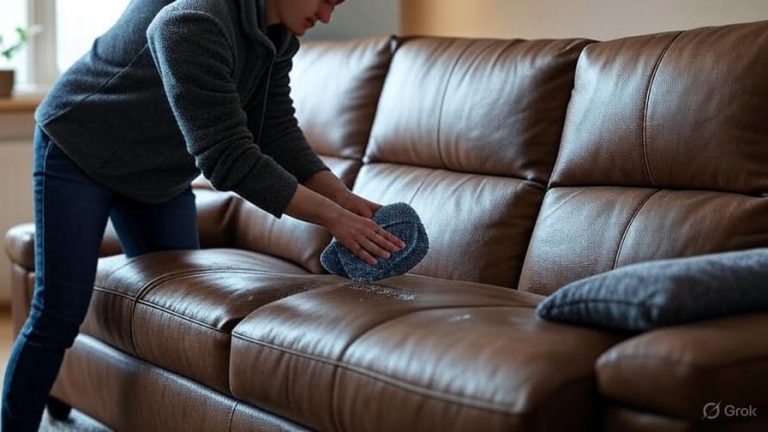 how do i clean faux leather sofa