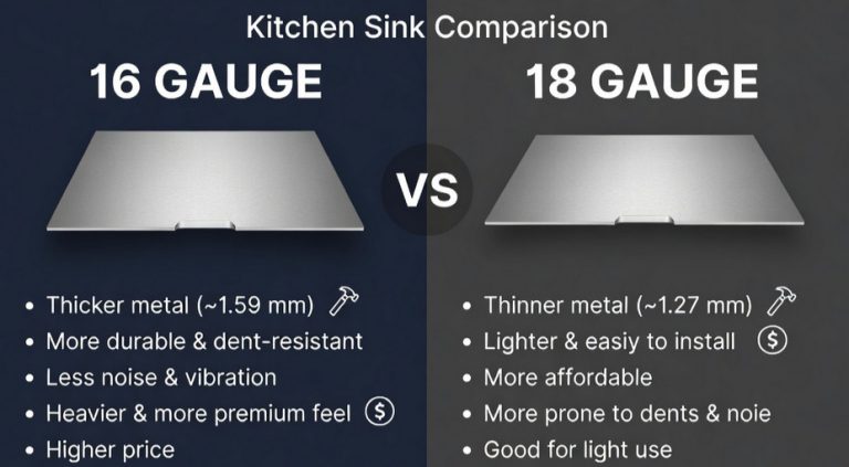 16 Gauge vs 18 Gauge Sink