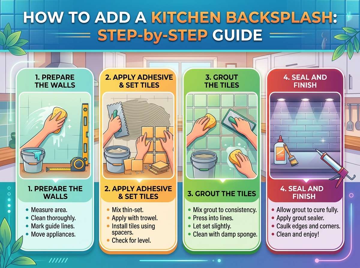 How to Add Backsplash to Kitchen
