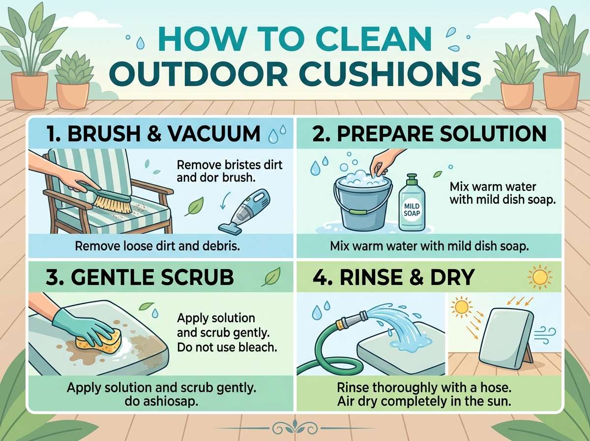How to Clean Outdoor Cushions