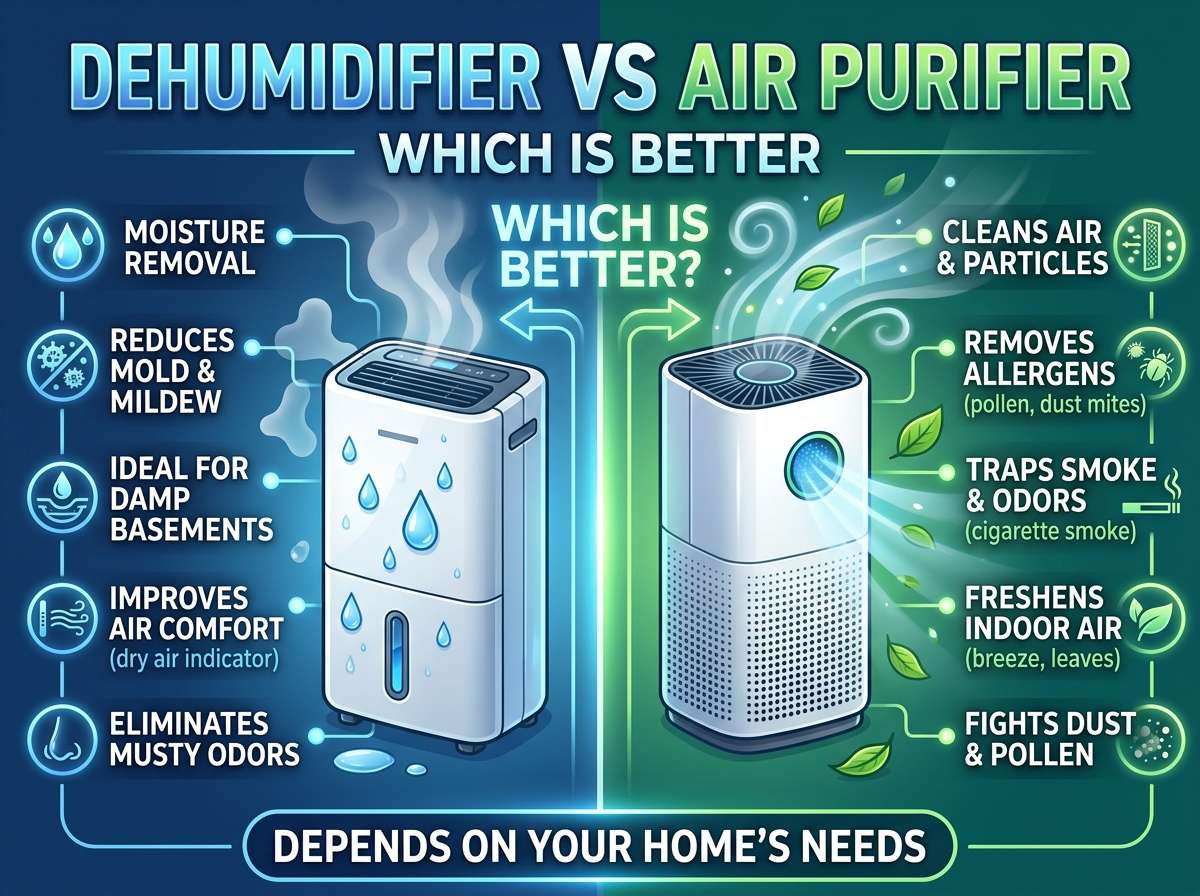 Dehumidifier vs Air Purifier Which Is Better