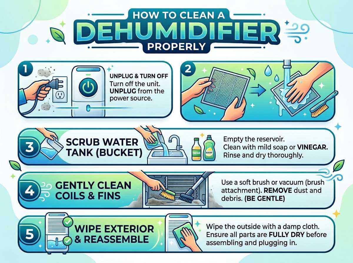How to Clean a Dehumidifier Properly