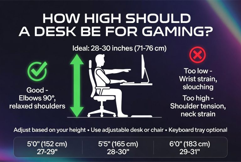 How High Should a Desk Be for Gaming