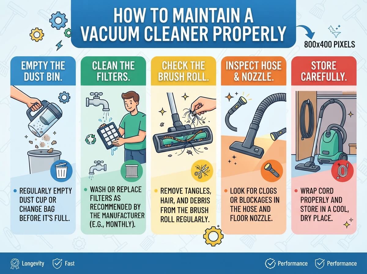 How to Maintain a Vacuum Cleaner Properly