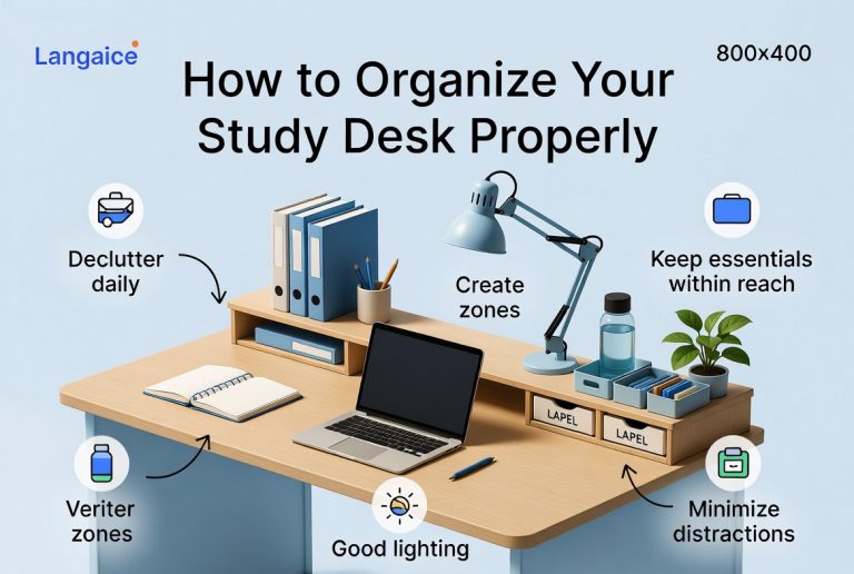 How to Organize a Study Desk Properly