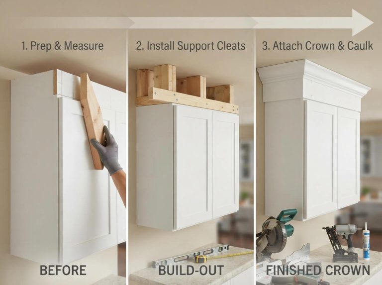 How to Add Crown Molding to Cabinets