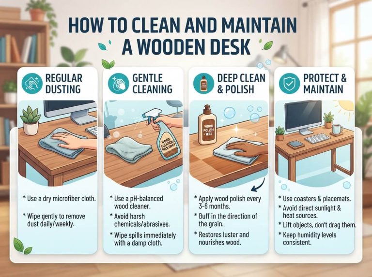 How to Clean and Maintain Your Wooden Desk
